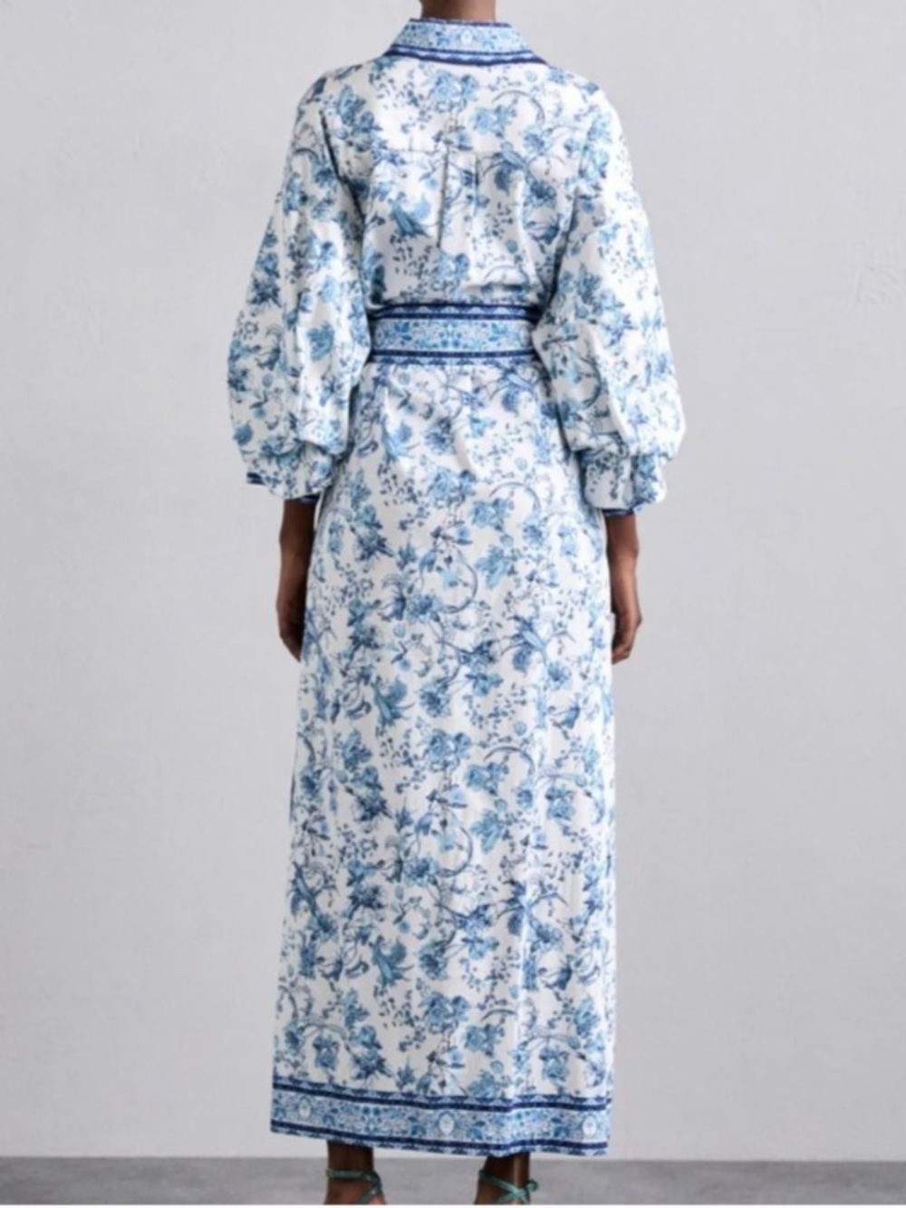 NWT Alice + Olivia Blue and White Floral Maxi Dress Size XS - Picture 6 of 11